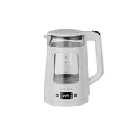 AENO EK6 - Hervidor de agua eléctrico (1,7 L, 1850 - 2200 W, controlador STRIX, cuenco interior de cristal, doble pared, pantalla LED, función de mantenimiento del calor), transparente
