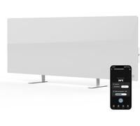 AENO Premium Eco Panel Calefactor Infrarrojos 700W - Calefacción inteligente de bajo consumo con termostato y WiFi, vidrio templado, montaje mural o suelo, diseño moderno, Reddot 2023, Blanco