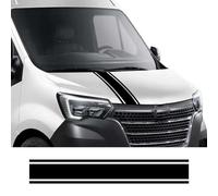 AENQNVK Pegatinas de Vinilo para capó de Coche, Furgoneta, Autocaravana, Rayas Deportivas, Cubierta del Motor, aptas para Renault Master 2, 3 y 4.