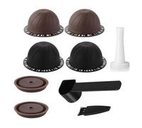 AENZA Cápsulas de café Reutilizables de Silicona, 5 cápsulas Reutilizables para Nespresso Vertuo, Carcasa de cápsula de café,150 ml x 2 + 230 ml x 2 + Tapas x 2