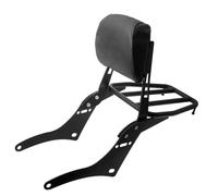 AeolianRiders Respaldo de pasajero para motocicleta, almohadilla acolchada con portaequipajes para Hon-da Rebel CMX300 CMX500 2017-2024, respaldos de asiento acolchados negros (negro B)