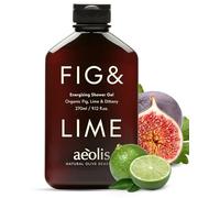AEOLIS Skincare Gel de ducha energizante, higo, lima, 100% natural y sostenible, sin aditivos artificiales (Fig&Lime, 250 ml)