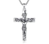 AEONSLOVE Crucifijos Colgante Cruz Hombre Crucifijo Collar Cruz Cristiana Plata de Ley 925 para Mujer Colgante Jesucristo Cristo Joyas Religioso Regalo Católico