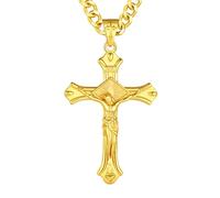 AEONSLOVE Crucifijos Colgante Cruz Hombre Crucifijo Collar Cruz de Plata de Ley 925 para Mujer Colgantes de Jesucristo Regalo Cristo Religioso Joyas Católico