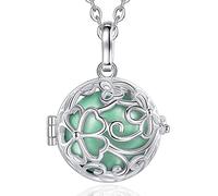 AEONSLOVE Llamador de Angel Embarazada Collar Mujer Embarazada Colgante Futuras Madres Regalos para Mamas Embarazadas Primeriza, 2 Cadenas