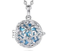 AEONSLOVE Llamador de Angel Embarazada Collar Mujer Embarazada Colgante Futuras Madres Regalos para Mamas Embarazadas Primeriza, 2 Cadenas
