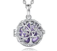 AEONSLOVE Llamadores de Angeles Embarazadas Collar Colgante Árbol de la Vida para Futuras Madres Regalo Original para Mujer Embarazada, 2 Cadenas