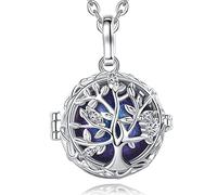 AEONSLOVE Llamadores de Angeles Embarazadas Collar Colgante Árbol de la Vida para Futuras Madres Regalo Original para Mujer Embarazada, 2 Cadenas