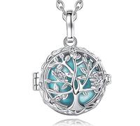 AEONSLOVE Llamadores de Angeles Embarazadas Collar Colgante Árbol de la Vida para Futuras Madres Regalo Original para Mujer Embarazada, 2 Cadenas