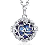 AEONSLOVEl Llamador de Angeles Embarazada con Dulce Melodía Collar Mujer Embarazada Colgante Futuras Madres Regalos para Mamas Embarazadas Primeriza, 2 Cadenas