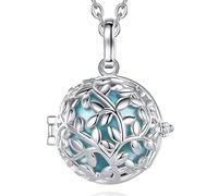 AEONSLOVEl Llamador de Angeles Embarazada con Dulce Melodía Collar Mujer Embarazada Colgante Futuras Madres Regalos para Mamas Embarazadas Primeriza, 2 Cadenas