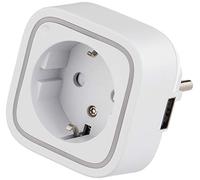 Aeotec Smart Switch 6 con Puerto de Carga USB, Z-Wave Plus, Control Inalámbrico Enchufe del Zócalo para la Automatización de la Seguridad Casera, Mini Tamaño 13A