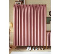 Aeovot Cortinas Antipolvo para Armarios Abiertos, Cortinas de Gabinete para Estantes, Cortinas Opacas Cortas Plisadas para Cocina Debajo del Fregadero Zapatero con Rieles Deslizantes(E,120x200 cm)