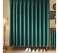 Aeovot Cortinas de Armario Abierta Sin Puerta, Cortinas Antipolvo Opacas Cortas Privacidad para Armarios Estantería Debajo del Fregadero con Riel, Cortinas de Gabinete para Cocina(F,120x180 cm)