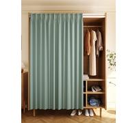 Aeovot Cortinas de Armario, Cortinas Puerta a Prueba de Polvo, Cortinas de Gabinete para Cocina Debajo del Fregadero Estantería Zapatero, Cortina Cortas Opacas de Privacidad Sin Taladrar(F,80x180 cm)