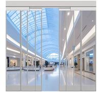 Aeovot Cortinas Tiras Plastico, Cortina PVC Transparente Resistente al Viento/Aislamiento Térmico, Cortina Plastico Exterior con Soporte Deslizante de Doble Riel, Cortinas Puerta Exterior