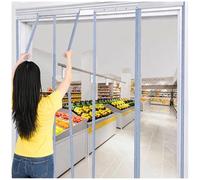Aeovot Magnética Cortina Tiras Puerta Exterior, para Puertas Exteriores Cortinas de Tiras Plastico, PVC Transparente Cortina Puerta Exterior Resistente al Viento y Al Agua, para Almacenes, Garajes