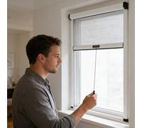 Aeovot Mosquitera Enrollable Ventana a Medida con Marco de Aleación de Aluminio - Red Antimosquitos Ventana - Protección contra Insectos, Mosquiteras para Ventanas Enrollables