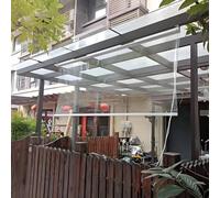 Aeovot Persianas Enrollables PVC Transparente Exterior - Estor Enrollable Impermeables de PVC, Cortinas Enrollable a Prueba de Viento y Polvo para Pérgolas Jardines Ventanas Balcón(180x200 cm)