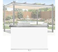 Aeovot Persianas Enrollables PVC Transparente Impermeable para Exterior Estores Enrollables Inalámbricas Vinilo Claro Cortina Enrollable Prueba Viento y Polvo Aislamiento Térmico(110x130 cm)