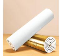 Aeovot Rollo de Papel Pintado Tapiz Placas Antihumedad Aislante Termico Autoadhesivo Impermeable Reducción de Ruido, Material de Espuma XPE de 9mm, para Decoración del Hogar Paredes(Blanco,0.5x100 m)