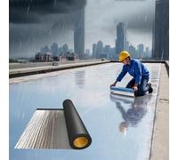 Aeovot Tela Asfaltica Autoadhesiva para Tejado de 1,5 mm de Espesor - Cinta Selladora de Aluminio Impermeable, Rollo Cinta Bituminosa de Reparación para Goteras Grietas(1x5 m/3.3x16.4 ft)