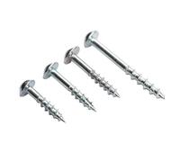 AEPBTMQ 100 Piezas de Tornillos autorroscantes oblicuos antioxidantes for carpintería, Clavos galvanizados de Alta Resistencia for Plantilla de Orificios de Bolsillo ST4-25 ST4-38(ST4-25 Slot)