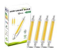 AEPOYU R7s LED 118mm 20W Regulable Bombillas, Blanco frío 6000K, 2000LM, Equivalente a 200W Lampara Halógena, ángulo de Emisión de 360 °,4 Pcs [Clase de eficiencia energética F]