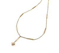 AEQEHVC Collar de seis estrellas para mujer, collar de cadena de papel, accesorios de moda, exquisito y versátil que se puede combinar con cualquier estilo