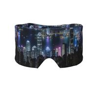 Aérea Night of View Hong Kong - Orejeras para dormir con estampado de Hong Kong, suaves, opacas, para adultos y niños, cómodas para viajes