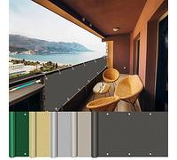 AEREY Pantalla para balcón 60x400cm, Privacidad para Balcones, Protección UV Pantalla para balcón para Tener privacidad para Jardines, Patios - Antracita