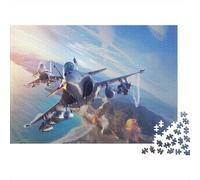 Aerial Combat Puzzles 1000Piezas Reciclado Material Rafale Jet Puzzle for Niños Divertido Regalo & Actividad for Home Ideal for Child‘s Cumpleaños Regalo 70x50cm/1000pcs