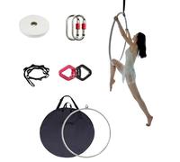 Aerial Lyra - Juego de aros con bolsa de almacenamiento impermeable y cinta antideslizante, anillo de yoga de un solo punto para profesionales, equipo aéreo de circo