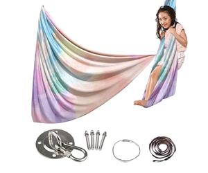 Aerial Silk, Aerial Silks for Home, Portable Fitness Hammock Stretch Exercise Tool for Home Gym Outdoor Kids Women Men Sensory Experience