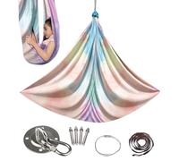 Aerial Silks - Lightweight Stretch Sensory Hammock Equipment, Sturdy Gymnastics Silks for Home Indoor Outdoor Exercise, Ideal for Women Men Adults Fitness Flexibility Training