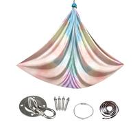 Aerial Silks, Suspended Yoga Silk, 110.24x59.06 Inches Portable Lightweight Elastic Fabric Swing Set, Dance Hammock for Indoor, Outdoor, Exercise, Kids, Adults, Gym, Dancing Studio, Home