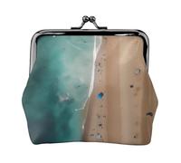 Aerial View of The Beach - Monedero pequeño para mujer, con cierre de beso, tamaño de bolsillo, mini monedero para mujer