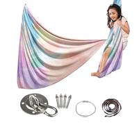 Aerial Yoga Hammock Kit - Aerial Silks, Professional Aeriial Silks, Silk Gymnastics Circus, Sensory Swing For Adults, Yoga Swing, Swiing For Home, Hammock Fitness Stretch Portable Equipment
