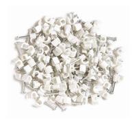 Aerials satélites y Cables 100 TV Coaxial Cable Clips - Blanco