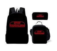 AeRko Skibidi WC Wiki Mochila Bolsas Casual Músico Cameraman Viaje Daypacks Zip Packbag Estuche de lápices Conjuntos de 3 piezas (Color: B6)