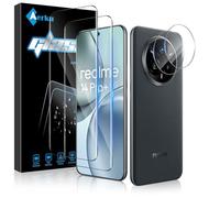 Aerku 2 Piezas 3D Cobertura total Protector de Pantalla para Realme 14 Pro Plus con 2 Piezas Protector de Lente de Cámara, Dureza 9H Cristal Templado Ultra Resistente