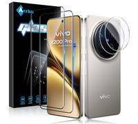 Aerku 2 Piezas 3D Cobertura total Protector de Pantalla para VIVO X200 Pro con 2 Piezas Protector de Lente de Cámara, 9H Cristal Templado Ultra Resistente