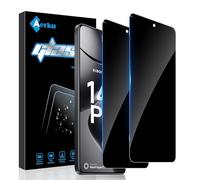 Aerku 2 Piezas Protector de Pantalla de Privacidad Cobertura Completo para Xiaomi Mi Poco X7 Pro/14T/14T Pro 5G, Dureza 9H Anti Espía Cristal Templado Alta Sensibilidad [Sin Burbujas]