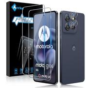Aerku 2 Piezas Protector de Pantalla para Motorola Moto G86 /G86 Power 5G con 2 Piezas Protector de Lente de Cámara, 0.33MM 9H HD Ultra Resistente Cristal Templado