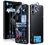 Aerku 2 Piezas Protector de Pantalla para Nothing CMF Phone 2 Pro con 2 Piezas Protector de Lente de Cámara, 0.33MM HD 9H Ultra Resistente Cristal Templado