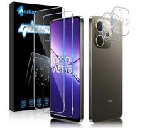Aerku 2 Piezas Protector de Pantalla para Oppo A5 Pro con 2 Piezas Protector de Lente de Cámara, 0.33MM 9H HD Ultra Resistente Cristal Templado