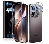 Aerku 2 Piezas Protector de Pantalla para Oppo Find X9 Pro 5G con 2 Piezas Protector de Lente de Cámara, 0.33MM Dureza 9H HD Ultra Resistente Cristal Templado