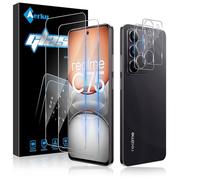 Aerku 2 Piezas Protector de Pantalla para Realme C75 4G con 2 Piezas Protector de Lente de Cámara, 0.33MM HD 9H Ultra Resistente Cristal Templado Vidrio Templado