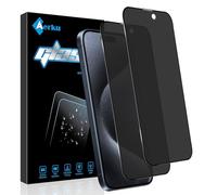 Aerku 2 Piezas Protector Pantalla Mate de Privacidad Cobertura Completo Compatible con iPhone 15 Pro 6.1, 9H Dureza Mate Pantalla Antiespia, Anti-Spy Matt Cristal Vidrio Templado