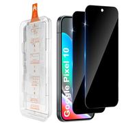 Aerku 2 protectores de pantalla de privacidad para Google Pixel 10 para cristal blindado, montaje en coche, sin burbujas, cristal protector de privacidad 9H, antihuellas, borde negro, protector de
